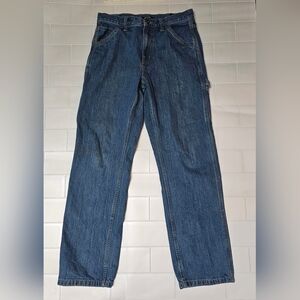 George Men’s Blue Jeans 30x32 Utility Back Strap Pockets